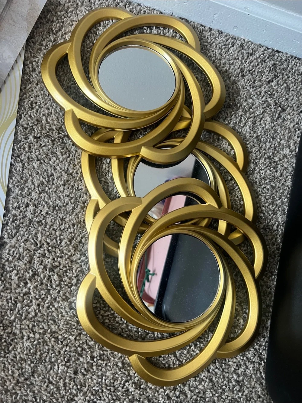 Gold Decorative Swirl Wall Mirror - Home Wall Decor